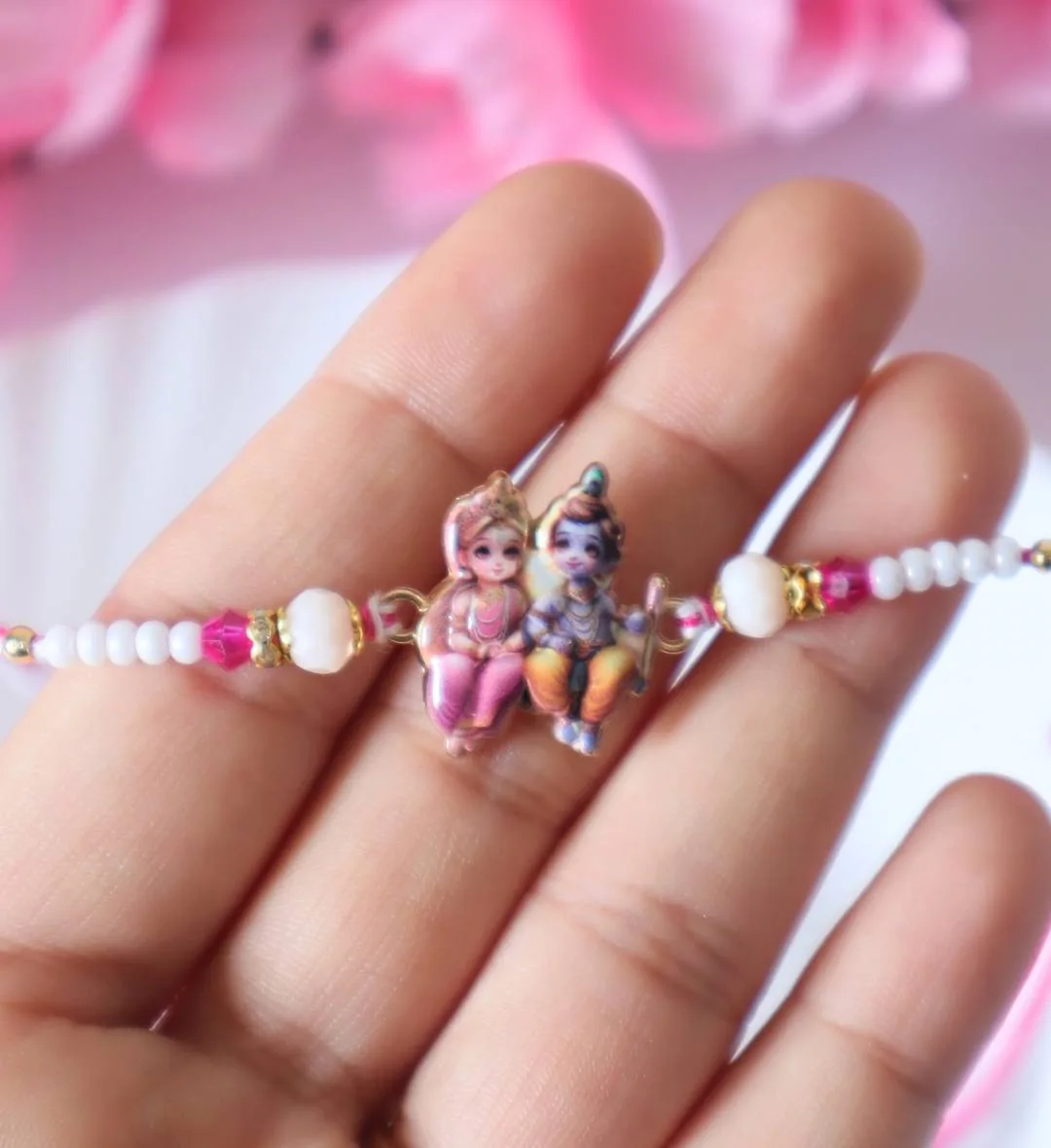 Cute Radha Krishna Rakhi – Divine Blessings Thread