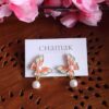Butterfly Pearl Drop Earrings- II