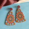 Ethnic Design Wooden Earrings