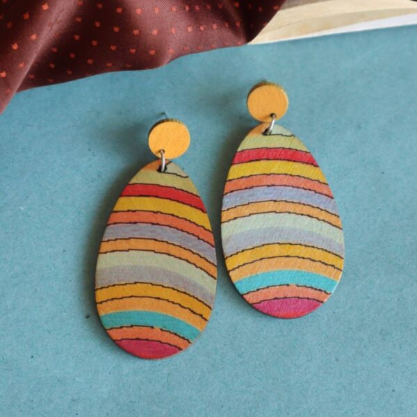 Multicolor Wooden Earrings