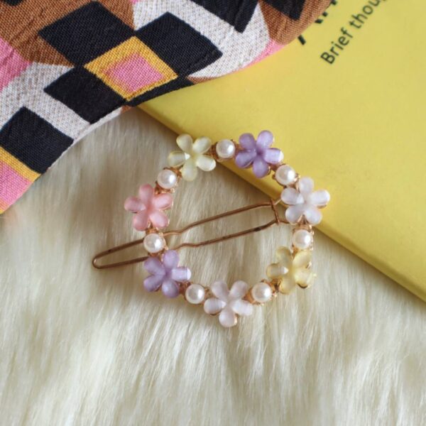 Colorful Stone Studded Hair Clip-I