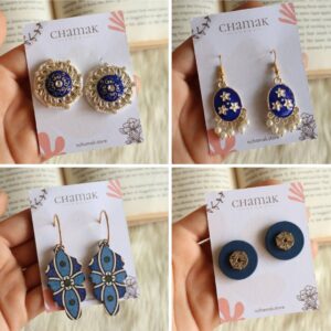 Ethnic Earrings Combo-Blue