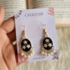 Black Small Meenakari Earrings