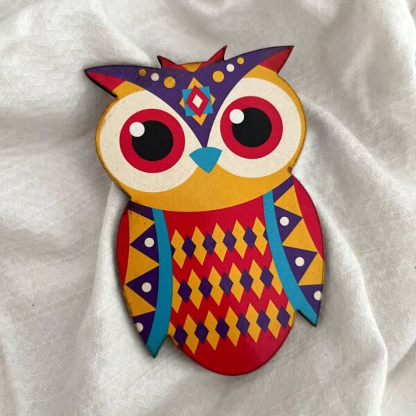 Colorful Owl Fridge Magnet