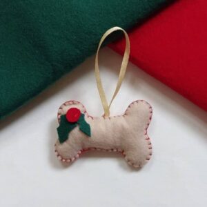 Dog Bone Felt Handmade Christmas Tree Ornaments