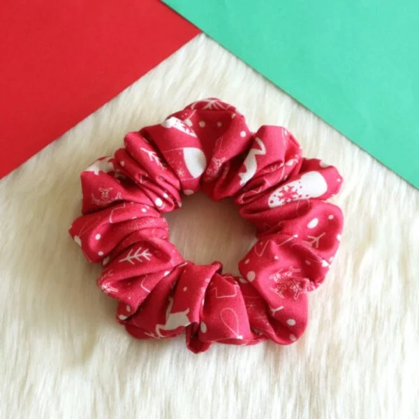 Christmas Print Scrunchie