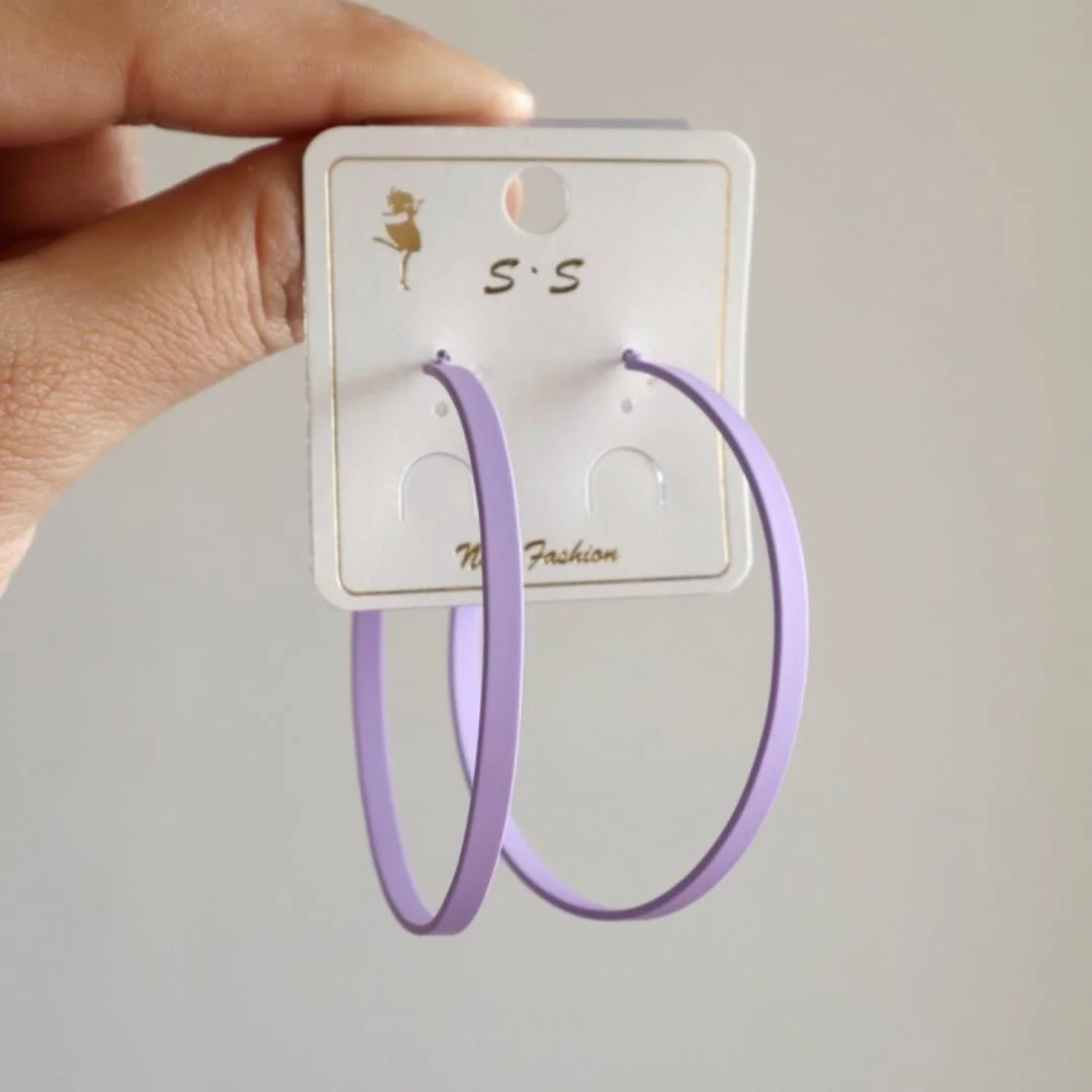 JESSICA Big Hoops-Lavender