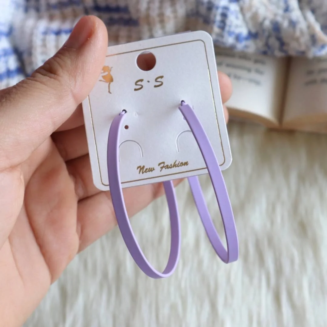 JESSICA Big Hoops-Lavender
