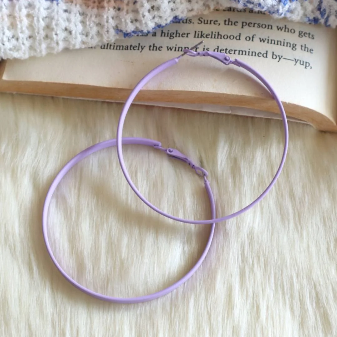 JESSICA Big Hoops-Lavender