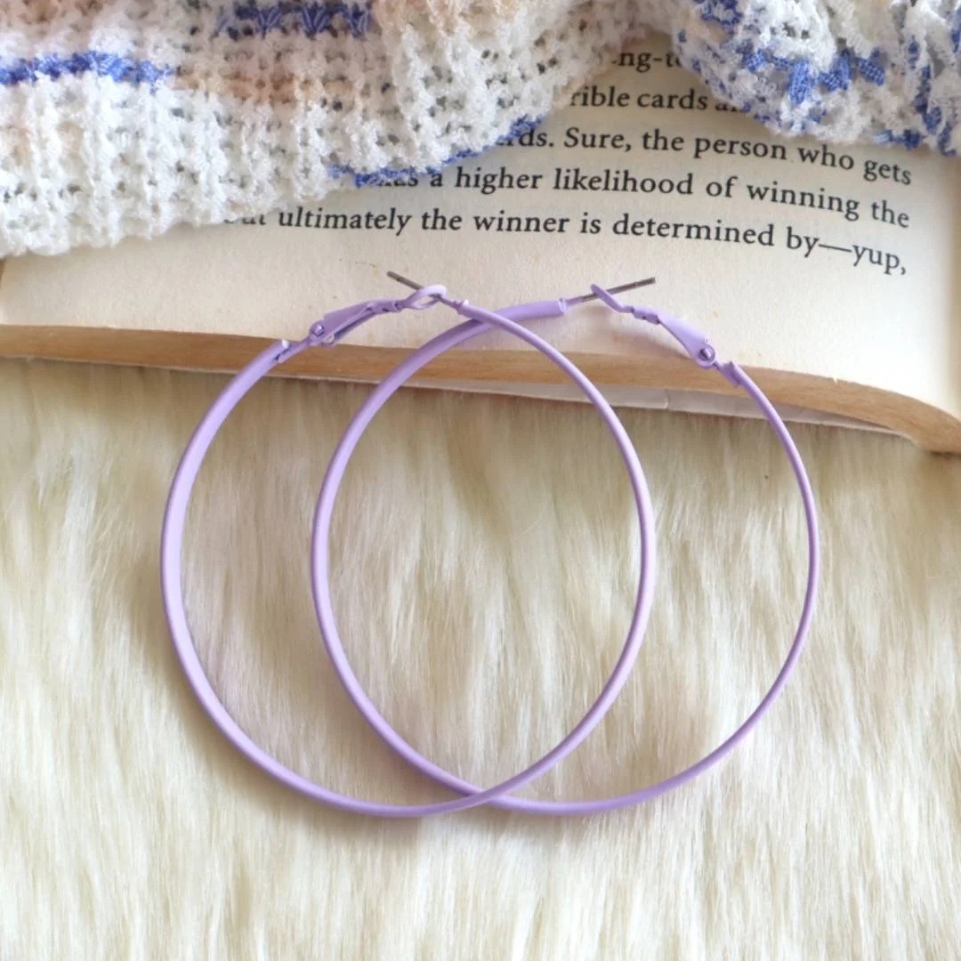 JESSICA Big Hoops-Lavender
