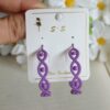 Evil Eye Hoop Earrings-Amethyst