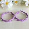 Evil Eye Hoop Earrings-Amethyst