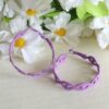 Evil Eye Hoop Earrings-Amethyst