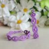 Evil Eye Hoop Earrings-Amethyst