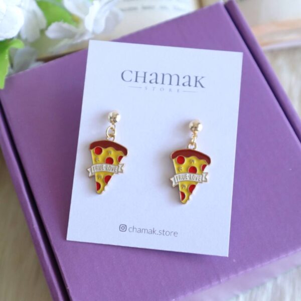 Minimal Pizza Earrings