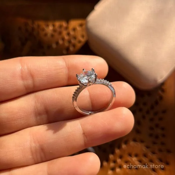 Luisa Promise Ring-White (Anti-Tarnish)