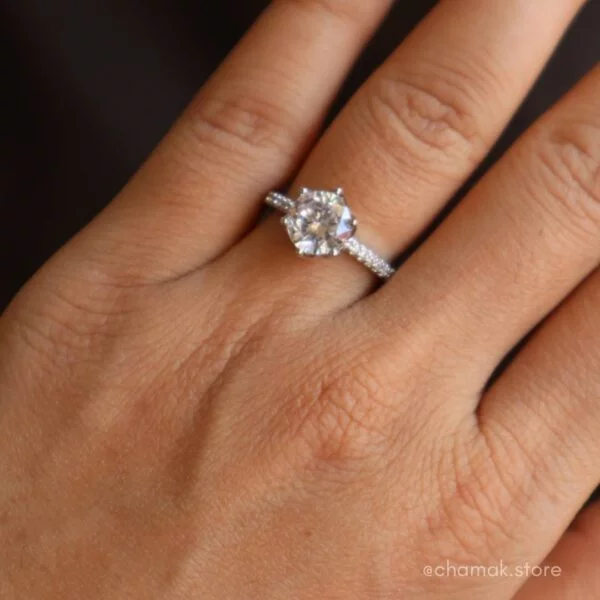Luisa Promise Ring-White (Anti-Tarnish)