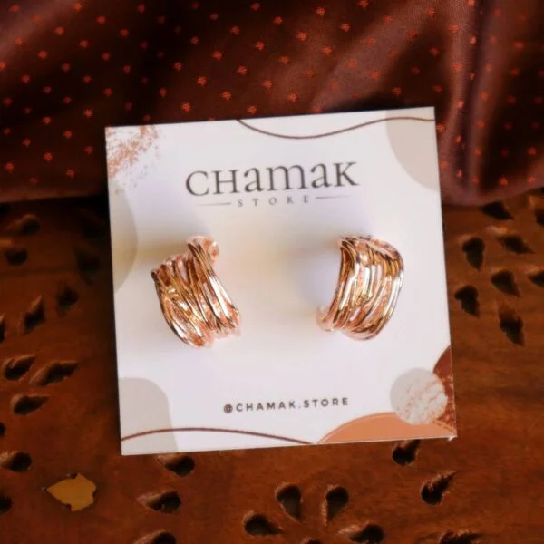 Stylish Rose Gold Hoop Earrings