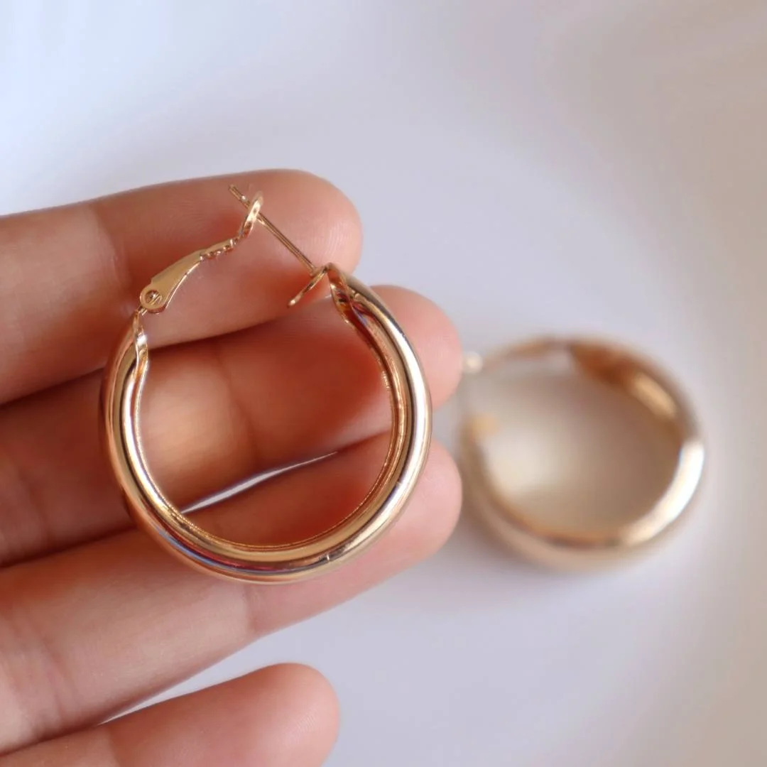 Trendy Golden Hoops