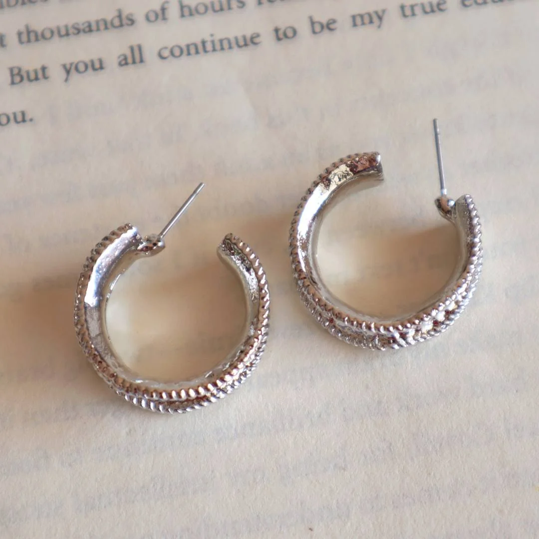 REGINA Silver Hoop Earrings
