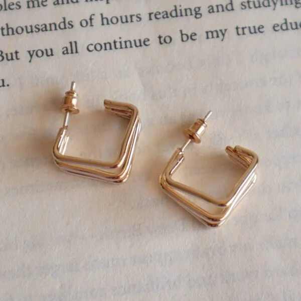 Minimalist Gold-Plated Hoop Earrings