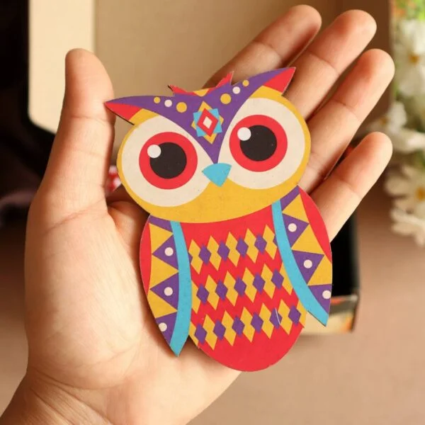 Colorful Owl Fridge Magnet