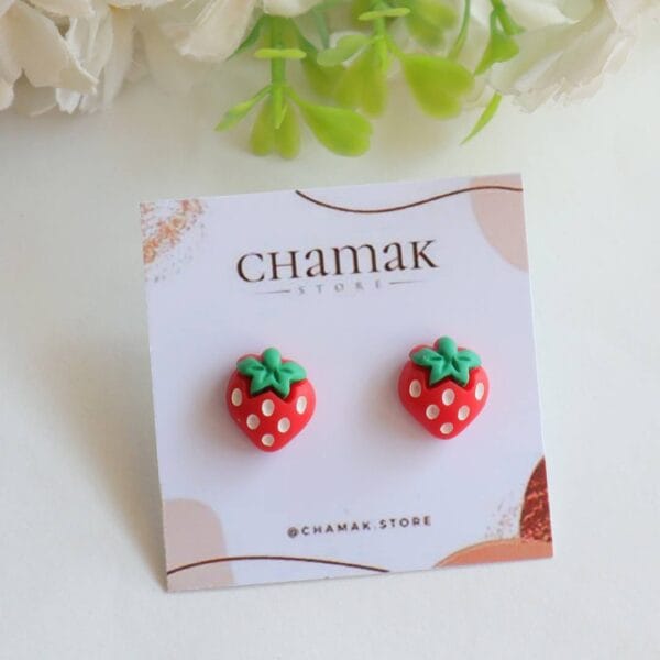 Cute Strawberry Stud Earrings