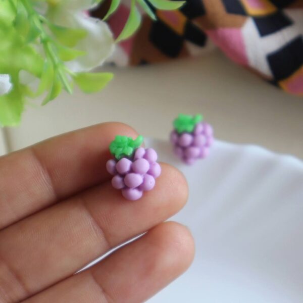 Grapes Fruit Stud Earrings