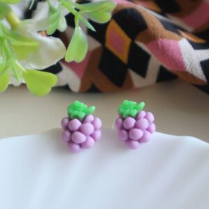 Grapes Fruit Stud Earrings