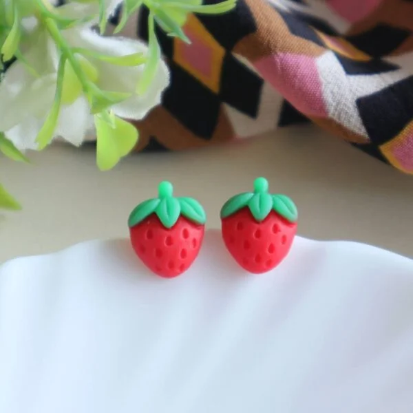 Cute Strawberry Stud Earrings