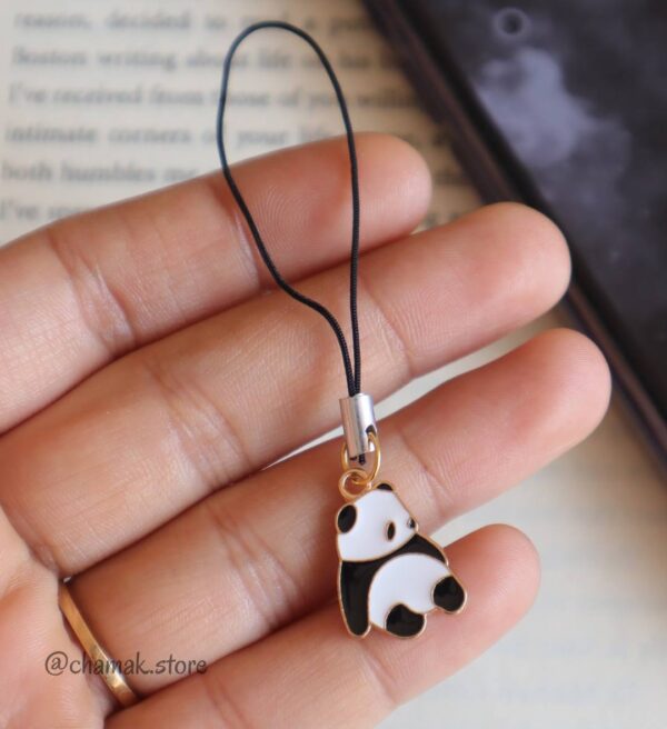 Lazy Panda Phone Charm