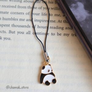 Lazy Panda Phone Charm