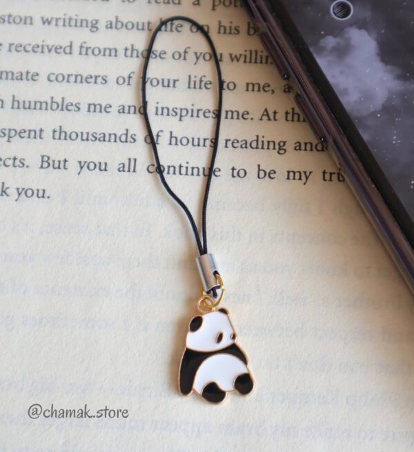 Lazy Panda Phone Charm