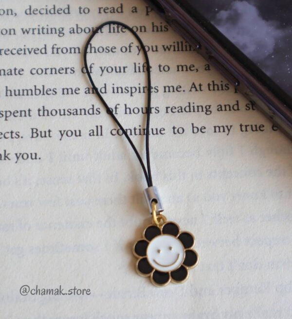 Smiley Flower Phone Charm