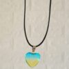 Blue-Yellow Mixed Heart Necklace