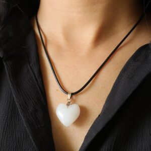 White Heart Necklace