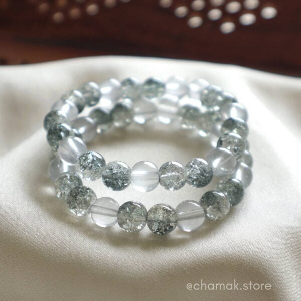 Grey Set Of 2 Beaded Bracelet