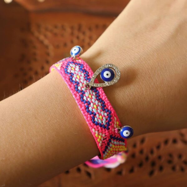 Set Of 2 Drop Evil Eye Bracelets-Friendship Bands