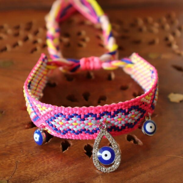 Set Of 2 Drop Evil Eye Bracelets-Friendship Bands