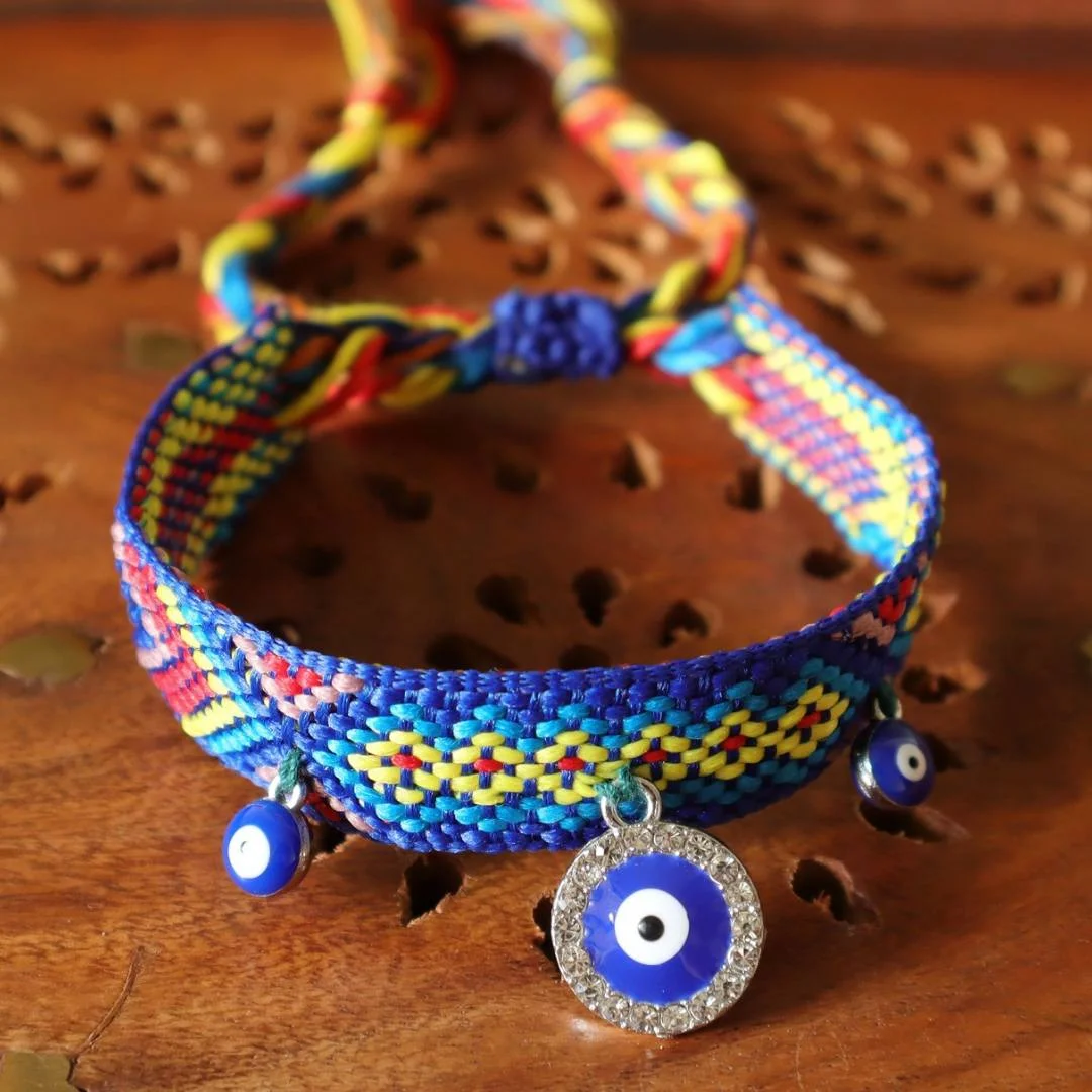 Set Of 2 Round Evil Eye Bracelets-Friendship Bands