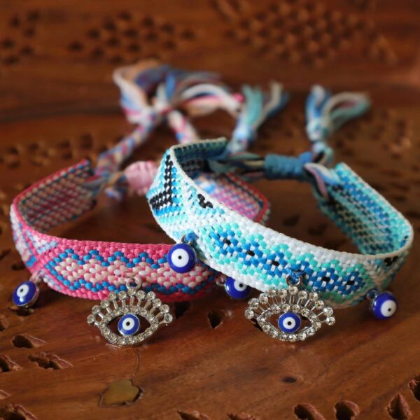 Set Of 2 Evil Eye Bracelets-Friendship Bands