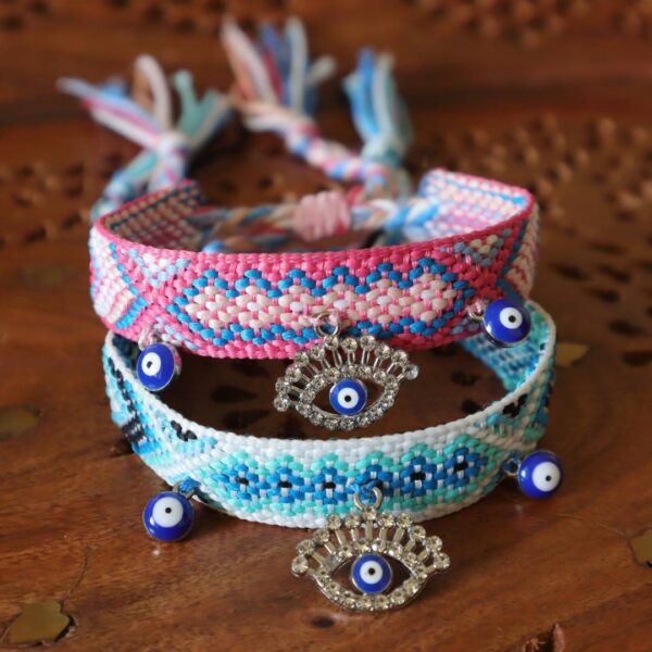 Set Of 2 Evil Eye Bracelets-Friendship Bands