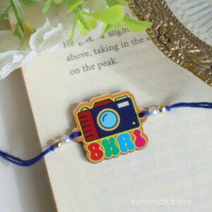 Camera Wooden Rakhi For Bhai