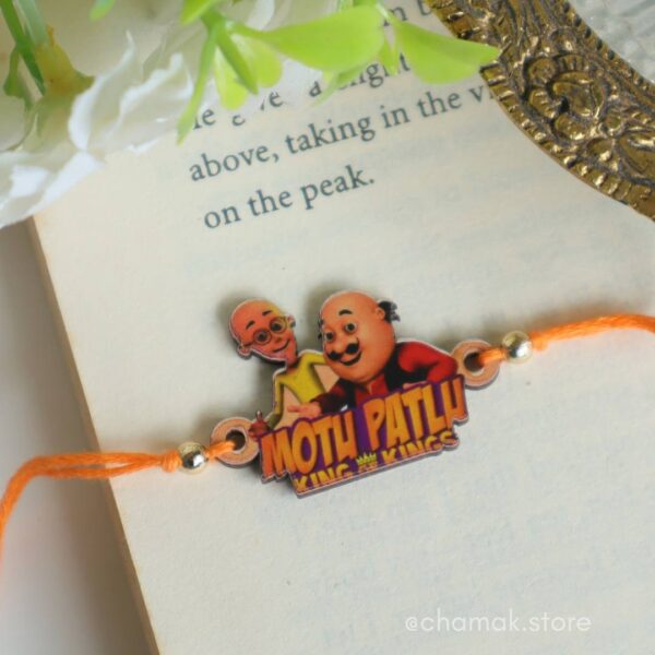 Motu-Patlu Wooden Rakhi