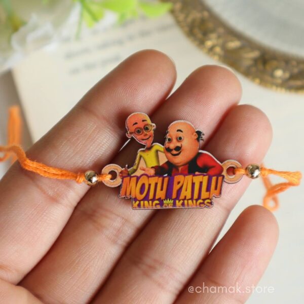 Motu-Patlu Wooden Rakhi