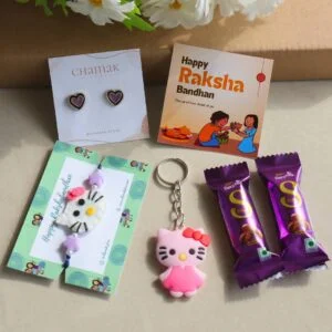 Cute Kitty Themed Rakhi Hamper
