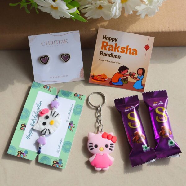 Cute Kitty Themed Rakhi Hamper