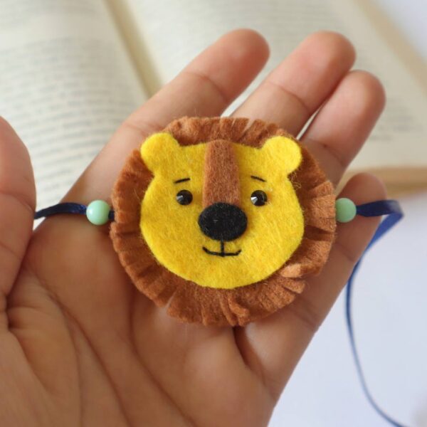 Cute Lion Face Handmade Rakhi