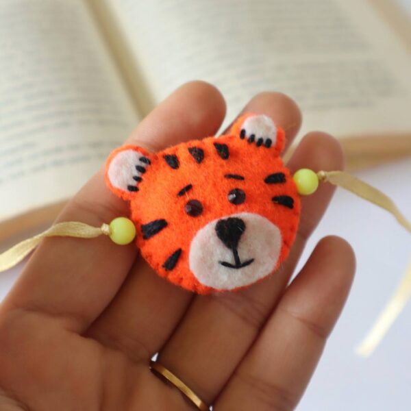 Cute Tiger Face Handmade Rakhi