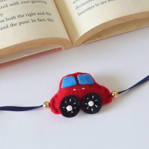 Handmade Felt Car Rakhi For Kids